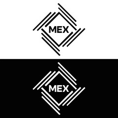 MEX logo. M E X design. White MEX letter. MEX, M E X letter logo design. M E X letter logo design in FIVE, FOUR, THREE, style. letter logo set in one artboard. M E X letter logo vector design.