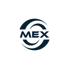 MEX logo. M E X design. White MEX letter. MEX, M E X letter logo design. M E X letter logo design in FIVE, FOUR, THREE, style. letter logo set in one artboard. M E X letter logo vector design.