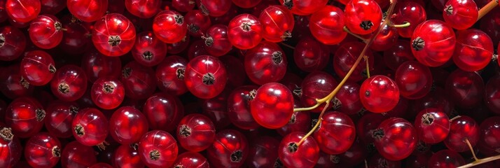 Red currant berries texture background, Ribes rubrum fruits pattern, many redcurrant mockup, pink berries
