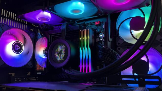 View from inside a computer system unit