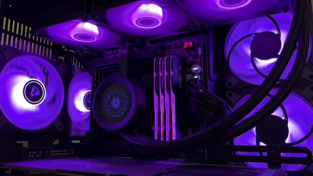 View from inside a computer system unit