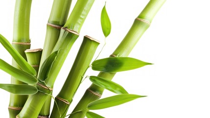 bamboo, isolated on white Environmentally friendly friend