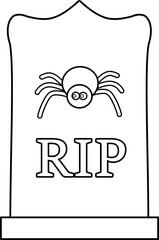 Halloween tombstone outline
Halloween grave vector outline