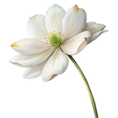 Fototapeta premium white flower Isolated on Clean White and transparent Background