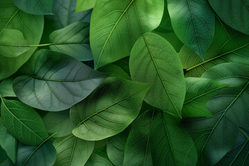green leaves background, Modern Abstract Leaves Background with Transparent Tile Effect