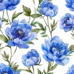 Delicate Watercolor Floral Pattern for Home Decor Generative AI