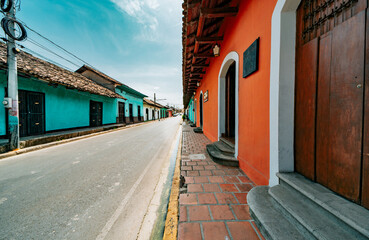 Tourist urban streets of Granada Nicaragua. Tourist streets of the city of Granada, Nicaragua