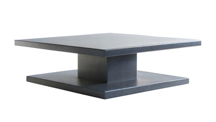 Modern Slate Podium – Single Tier: A sleek, single-tier slate podium, perfect for minimalist product displays, isolated on a white background.
