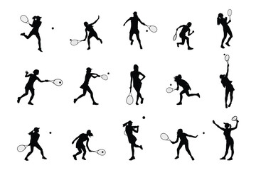 Female tennis player silhouette