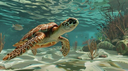 Obraz premium ウミガメ