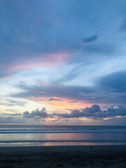 beach view Blue cloudy skyover the great sea in evening time
