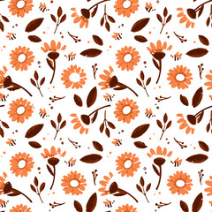 seamless pattern with flowers
