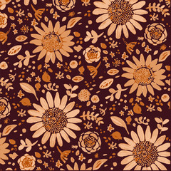 seamless pattern with flowers