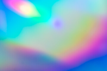 Abstract blur holographic rainbow foil iridescent background