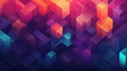 Energetic Geometric Abstractions - Colorful Shapes and Vibrant Gradients