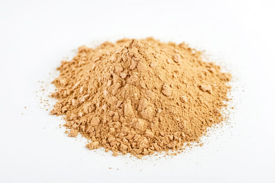 Powdered ginger root on a white background - Powered by Adobe