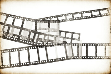 Fototapeta premium Old Filmstrip on Vintage Background
