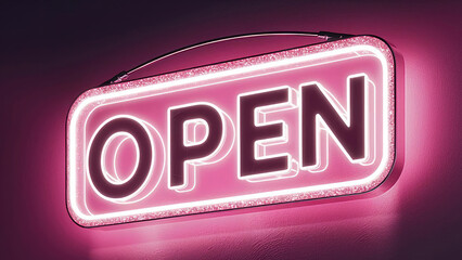 Fluorescent pink Open Symbol for Commerce