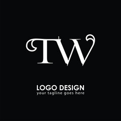 TW TW Logo Design, Creative Minimal Letter TW TW Monogram