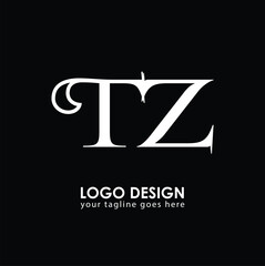 TZ TZ Logo Design, Creative Minimal Letter TZ TZ Monogram
