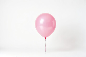 Pink Balloon on White Background