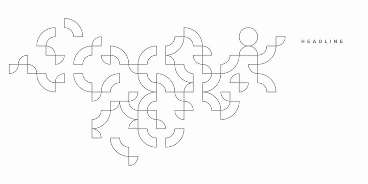 Abstract geometric technological background. Vector creative design.