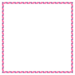 ピンクと紫のねじれたリボンの枠