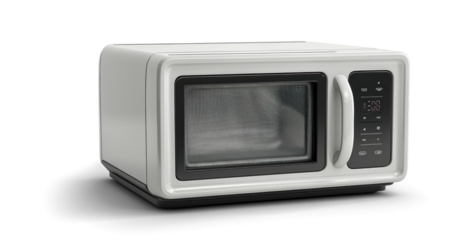 Modern Microwave Oven on Transparent Background