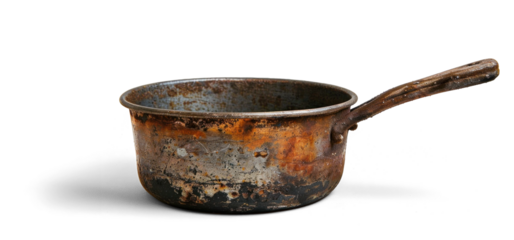 Old Rusty Metal Saucepan
