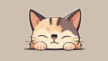 Obraz premium Icon cat cute 