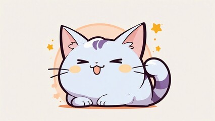 Obraz premium Icon cat cute 