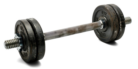 Adjustable Iron Dumbbell on Transparent Background