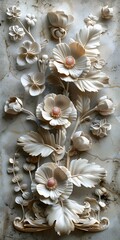 3D flower wall sculpture