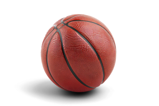 Orange Basketball on Transparent Background
