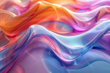 A colorful wave of water with a blue and purple hue