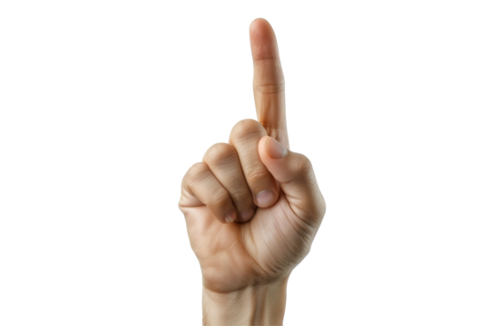 Hand pointing upward