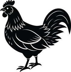 Chicken Silhouette Vector illustration