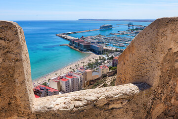Alicante, Blick von der Burg auf die Stadt
