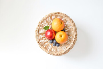 Fresh Fruit in Wicker Basket