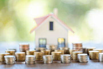 Investing money in property through mortgage loan, careful saving, turns each coin into valuable...