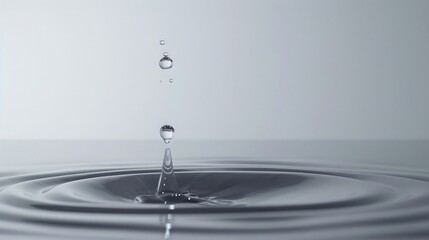 A blank canvas with a single drop of water, symbolizing the fluid nature of creativity.