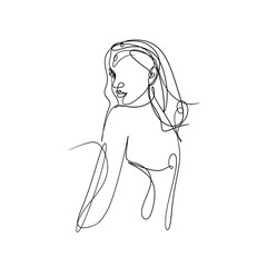 line art beauty of women