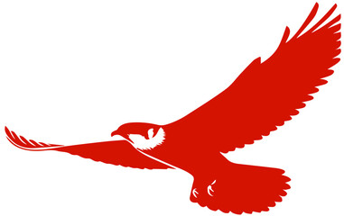 red flying eagle vector