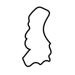 La Paz vector line map