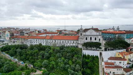 Obraz premium Aerial view of the Church of Our Lady of Grace. Lisbon, Portugal