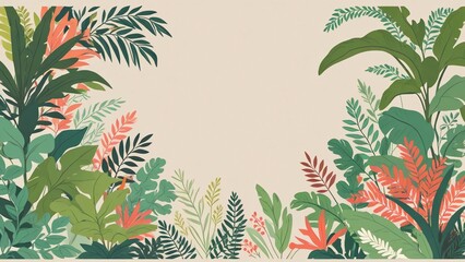 green leaves frame