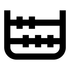 abacus math line icon 