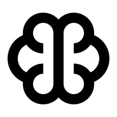 brain organ line icon 