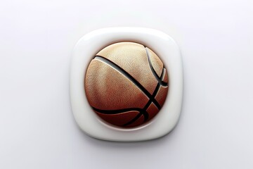 3D rendering sport gold basketball