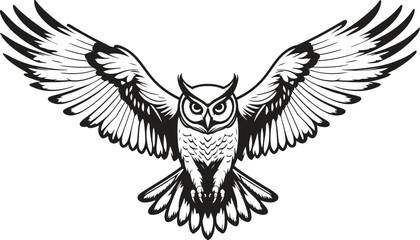 Obraz premium Vector design of an owl on white background. Bird. Wildlife Animals. Easy editable layered vector illustration.